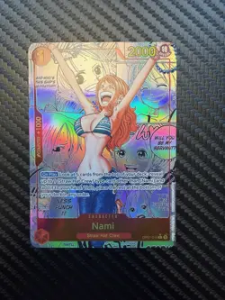 One Piece TCG Nami Manga Alternate Art OP01-016 NM ENGLISH RAW ; pie-3806 - Image 1