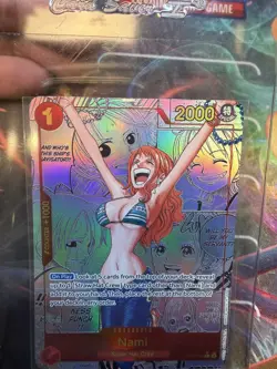 One Piece TCG Nami Manga Alternate Art OP01-016 NM ENGLISH RAW ; pie-3806 - Image 4