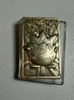 Pokemon Togepi 23K Gold Plated Card Nintendo 1999 Burger King US SELLER - Image 1