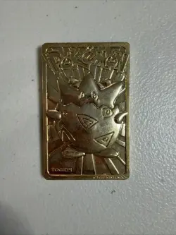 Pokemon Togepi 23K Gold Plated Card Nintendo 1999 Burger King US SELLER - Image 2