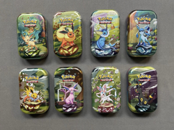 Pokemon Cards Prismatic Evolution 8 Pack Tin Collection with cards - see details - Image 1