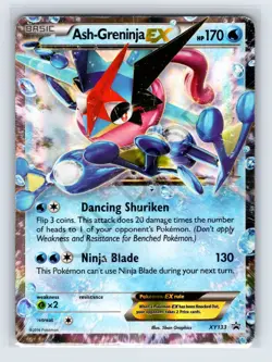 Ash Greninja EX - XY133 Pokemon XY Promo Pokemon Card HP Damaged - Image 1