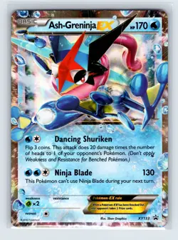 Ash Greninja EX - XY133 Pokemon XY Promo Pokemon Card HP Damaged - Image 1