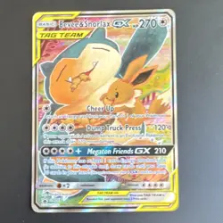 Pokemon Eevee & Snorlax GX TAG TEAM Promo Holo Card SM169 SM 270HP - Image 1