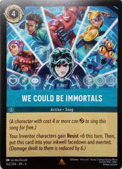 162/204 WE COULD BE IMMORTALS AZURITE SEA RARE DISNEY LORCANA CARD - Image 1