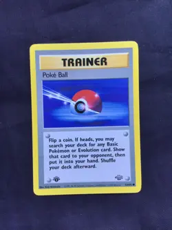 Pokemon Cards: Jungle 1st Edition Common: Poke Ball 64/64 - Image 1