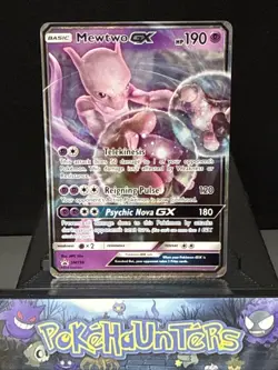 Pokemon Card Mewtwo GX SM196 Black Star Promo STANDARD Size Near Mint - Image 1