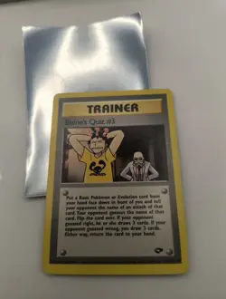 Blaine’s Quiz #3 112/132 Pokemon Card TCG Gym Challenge Trainer Vintage - Image 2
