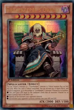 LVAL-EN034 GRAVEKEEPER'S ORACLE ULTRA RARE 1ST EDITION YuGiOh CARD - Image 1