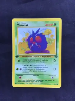 Pokemon Cards: Jungle 1st Edition Common: Venonat 63/64 - Image 1