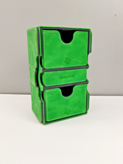 GameGenic Double Deck Card Holder Box (Holds 200+) Green Magnetic Closure Type - Image 4