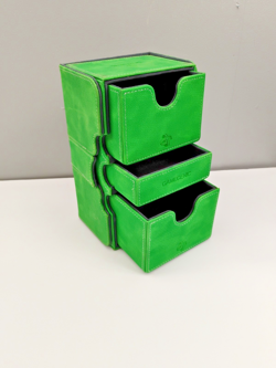 GameGenic Double Deck Card Holder Box (Holds 200+) Green Magnetic Closure Type - Image 5