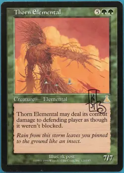 Thorn Elemental Urza's Destiny NM Green Rare SIGNED CARD (295072) ABUGames - Image 1