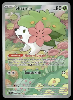 Pokemon Cards Shaymin 185/182 Destined Rivals Illustration Rare NM - Image 1
