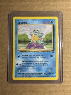 1999 Pokemon Squirtle Base Set Unlimited Card 63/102 Near Mint - Image 1