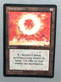 Mtg Carte Magic Fbb Sol Ring French LP w/ Ink - Image 1