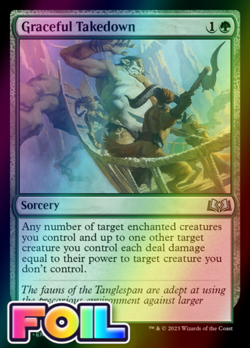 x1 Graceful Takedown WOE MTG 171 FOIL UNCOMMON M/NM 1x - Image 1