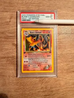 Pokemon Blaines Charizard - 1st Edition Gym Challenge PSA 10 - Image 1