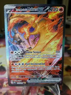 Team Rocket's Moltres ex 229/182 Sv10: Destined Rivals Holo Pokemon NM - Image 1