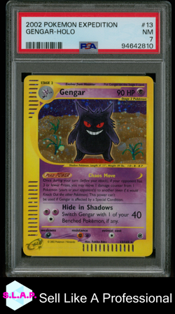 GENGAR POKEMON 13 2002 EXPEDITION HOLO ENGLISH PSA 7 - Image 1