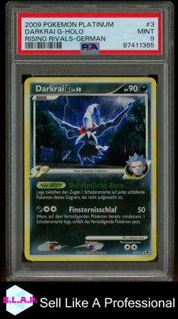 DARKRAI G-HOLO RISING RIVALS-GERMAN POKEMON PLATINUM RISING RIVALS 2009 3 PSA 9 - Image 1
