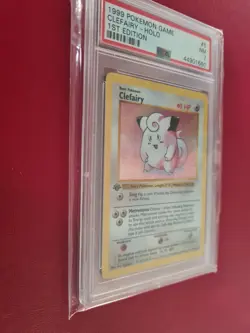 Pokemon PSA 7 1st Edition Shadowless Clefairy 5/102 holo Base Set - Image 3