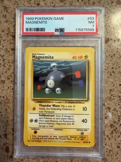 1999 Pokemon Magnemite 53/102 PSA 7 Near Mint - Image 1