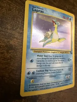 Pokemon TCG Vintage Lapras 10/62 Fossil Unlimited Holo Rare LP/MP - Image 2