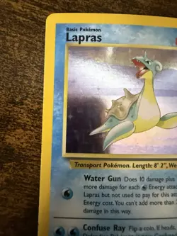 Pokemon TCG Vintage Lapras 10/62 Fossil Unlimited Holo Rare LP/MP - Image 4