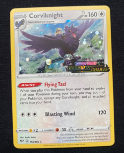 Pokemon TCG - Corviknight 156/189 - S&S Darkness Ablaze - Stamped Promo (NM) - Image 1