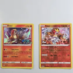 Entei SM219 Black Star Promos S&M Cosmic Eclipse Stamped & Entei Holo Pokemon Lp - Image 1