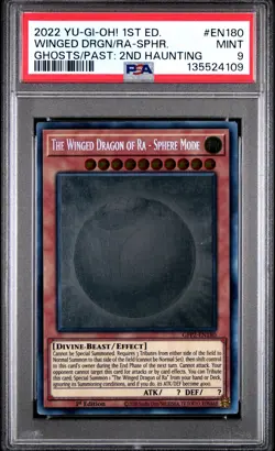 The Winged Dragon Of Ra-sphere Mode GFP2-EN180 Ghost Rare Yugioh PSA 9 *109 - Image 1
