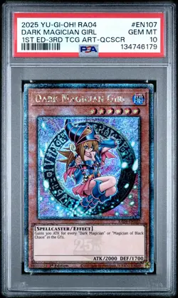 Dark Magician Girl RA04-EN107 1st Edition 3rd QCR Yugioh PSA 10 *179 - Image 1