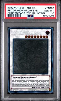 Red Dragon Archfiend GFP2-EN182 Ghost Rare 1st Edition Yugioh PSA 10 *091 - Image 1