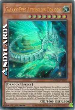 GALAXY-EYES AFTERGLOW DRAGON • Ultra R • MAMA EN057 • 1Ed • YUGIOH! • ANDYCARDS - Image 1