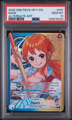 Nami (041) (Alternate Art) OP11-041 A Fist of Divine Speed Foil - Image 1