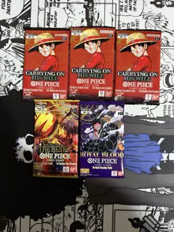 One Piece CCG - x5 Sealed Booster Packs -OP13, OP10, PRB2 see Description - Image 1