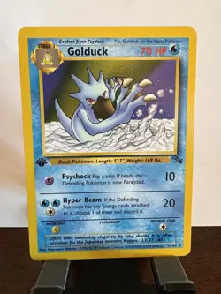 Pokemon TCG Golduck Fossil 1st Edition Uncommon Card 35/62 Lightly Played - Image 1