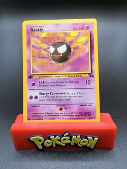 GASTLY 33/62 1st Edition Fossil Uncommon Pokemon Card 1999 WOTC TCG LP NEAR MINT - Image 1