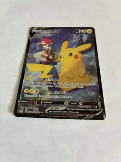 Pokemon Card Pikachu V TG16/TG30 Lost Origin Trainer Gallery Full Art Rare NM - Image 2