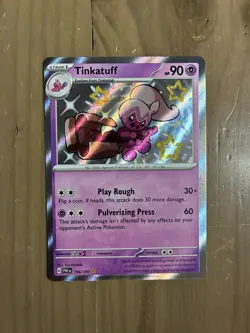 Tinkatuff 166/091 Reverse Holo Pokemon Card - Twilight Masquerade - NM - Image 1