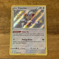 Pokemon TCG SV094/SV122 | Cinccino | Shining Fates | Rare Holo shiny NM Card - Image 1