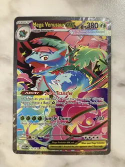 Pokemon TCG Mega Venusaur EX Card 177/132 Mega Evolution Sir - Image 1