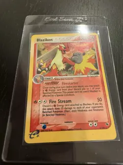 Pokemon TCG Blaziken EX Ruby and Sapphire Reverse Holo Card 3/109 2003 - Image 2