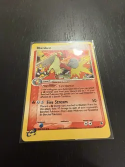 Pokemon TCG Blaziken EX Ruby and Sapphire Reverse Holo Card 3/109 2003 - Image 4