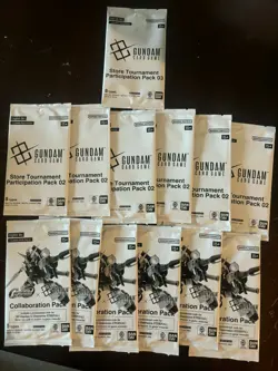 Gundam Card Game Participation Pack Lot 02 & 03 + Collaboration Pack LOT OF 13 - Image 1