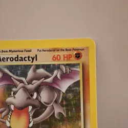 Pokemon TCG Aerodactyl 1/62 Fossil Set Vintage Holo Rare Card WOTC 1999 MP - Image 3