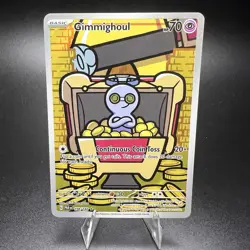 Gimmighoul 198/182 SV04: Paradox Rift IR Illustration Rare Pokemon Card NM - Image 1