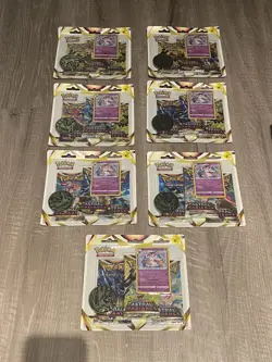 7 x Astral Radiance 3 Booster Pack Blister Sylveon Pokemon Card TCG New Sealed - Image 1