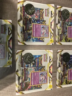7 x Astral Radiance 3 Booster Pack Blister Sylveon Pokemon Card TCG New Sealed - Image 2